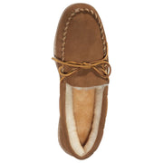Minnetonka Moccasin Sheepskin Hardsole Mocs for Men - Golden Tan - 12W