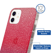 Onn WIBPOG100069252 Purple & Pink Glitter Ombre Case for iPhone 12/12 Pro