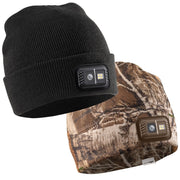 CAPLight 990426299 Rechargeable 4.0 2 Knit Black/Fleece RT APX Beanies, Real Tree & Black  Black Knit