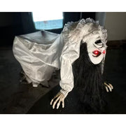Haunted Hill Farm HHLADY-11FLSA 35 in. Lifesize Animatronic Possessed Woman with Lights and Sound