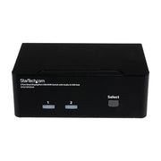 StarTech.com 2 Port DisplayPort Dual-Monitor KVM Switch, 4K 60Hz, USB Hub, Audio Support, Push Button Control, SV231DPDDUA2
