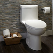 American Standard Cadet Loft One-Piece Elongated Comfort-Height Toilet, White, 1.28 GPF, Floor Mount, 2535128.020