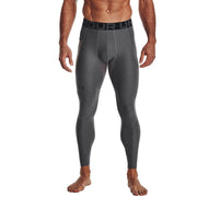 Under Armour HeatGear Armour Compression Leggings for Men - Carbon Heather/Black - L