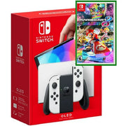 Nintendo Switch OLED Model W/ White Joy-Con Console with Mario Kart 8 Deluxe Game