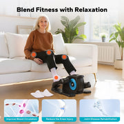 MERACH Under Desk Elliptical Exercise Machine, Quiet, 12 Adjustable Speeds, Remote Control, Blue, E34