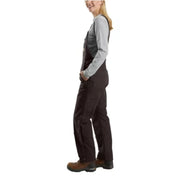 Carhartt Quilt-Lined Duck Bib Overalls for Ladies, Dark Brown, S - Tall