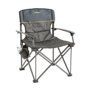 Cabela's Big Outdoorsman XL Camp Chair, Oversized Heavy-Duty Steel Frame, Padded PVC-Backed 600-Denier Polyester Seat and Back, Built-In Cup Holder with Organizer Pocket, 81043479