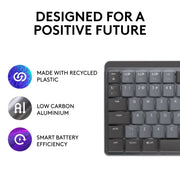 Logitech 920-010552 MX Mechanical Mini Wireless Illuminated Keyboard, Black