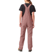 Dickies Relaxed Fit Bib Overalls for Ladies - Rinsed Ash Rose - M