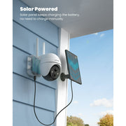 ieGeek ieGeekZS-GX1S PTZ Wireless 2K/3MP Solar Security Camera System, White