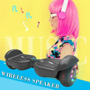 Tcdjtc Self Balancing Scooter for Kids and Adults, Hoverboard for Adults & Kids, All Terrain Hoverboard with 2 LED Wheels, Off Road Hoverboard with 7 Mph Max Speed, Electric Hoverboard, Black