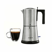 CDKM Fully Automatic Electric Mocha Pot Coffee Maker, One-Touch Brewing, Anti-Dry Burn, 3-6 Cup Capacity, 304 Stainless Steel, Brown, MC-70A
