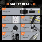 EvaStar Home TH004 26.2FT Telescoping Aluminum Extension Ladder with Triangle Stabilizer Bar and Wheels Silver