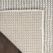 Nourison Natural Texture Area Rug, Cut-and-Loop Pile, Striped Contemporary Design, Ivory Beige, 5 ft 3 in x 7 ft, NTX01