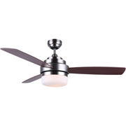 BLACK+DECKER BCF5262R 52-Inch 3-Bladed Remote Controllable Brushed Nickel Ceiling Fan with Reversible Blades