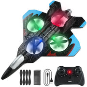 JBeeCtrl 4D-V32 RC Plane, 2.4GHz Remote Control Fighter Jet, 360 Flip, LED Lights, Ages 5-16