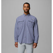 Columbia Men's PFG Bahama II Long Sleeve Fishing Shirt, UPF 30 Sun Protection, Quick-Dry Nylon, Relaxed Fit, New Moon, Large, 1011621556L
