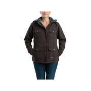 Berne WCH65DBNR560 Softstone Duck Barn Coat for Ladies - Dark Brown - 3XL
