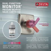 Delta Ashlyn In2ition 2-in-1 Dual Shower Head with Dual-Function Handle, Champagne Bronze, Brushed Finish, T17264-I-CZ