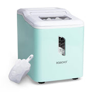Igloo IGLICEBSC26AQ Automatic Ice Machine Self Cleaning Countertop Ice Maker for Water Bottle & Drinks, Aqua