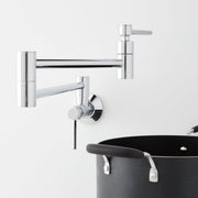 Signature Hardware SH349721CP Modern Retractable 4.8 GPM Wall-Mounted Single Hole Pot Filler - Chrome