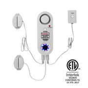 Techko Safe Pool Alarm with Strobe Light, High Output 110-115 dB 6-Tone Siren, Water and Weather Resistant, Extra Sensors and Bypass Reset Button, S287