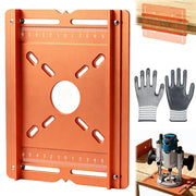 ZYSMBD Aluminum Alloy Wood Router Slotting Bracket, Adjustable Width with Scale for Straight Slots