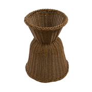 My Texas House 14 in Brown Woven Urn-Style Planter with Scalloped Rim and Transparent Inner Lining