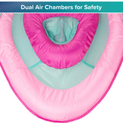 SwimSchool WMB22127PKPQ Grow-with-Me BabyBoat Pool Float with Adjustable Seat, UPF 50 Canopy, Pink, 36 in