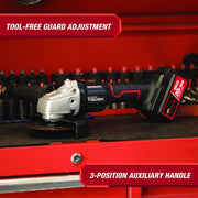 Hyper Tough 20V Brushless Cordless Angle Grinder, 4.5-Inch Wheel, Battery and Charger Included, Black, 6073