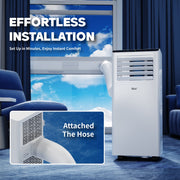 DuraComfort 8500 BTU Portable Air Conditioner 3-in-1 Cooling Dehumidifier Fan White DP08CP