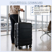 Edx Gianna 24 Inch Hardside Expandable Rolling Luggage with TSA Lock and 360 Spinner Wheels, Black, XLX-24IN-BK
