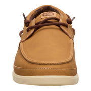 HEYDUDE Harbor Lo Classic Boat Shoe, Lightweight Slip-On with Elastic Laces, Cushioned Ankle Collar, Bone Brown Multi, Size 9, 45139-2LI
