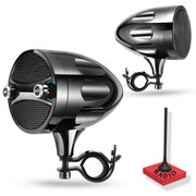 KSPEAKER Motorcycle Bluetooth Speakers, 3-Inch Full-Range, Built-In Amplifier, IP67 Waterproof, ATV UTV Golf Cart Jet Ski Sound System, Black, S7