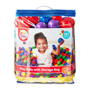 Play Day 100 Multi-Colored Plastic Play Balls, 2.5 in Diameter, Ages 1 Year and Up