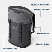 YETI Hopper M20 Soft Sided Cooler Backpack, ColdCell Insulation, Leakproof MagShield Lid, DryHide Shell, Cape Taupe, 36-Can Capacity, 18060131561