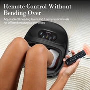 CuPiLo Shiatsu Foot Massager, Upgraded Full Foot Massage with 3 Heating Levels, 3 Compression Intensities, 3 Deep Kneading Speeds, Remote Control, Timer, Fits Up to Size 14