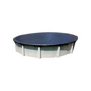 GLI Pool Products Fine Mesh 18ft Round Winter Pool Cover, Black Vinyl, Drawstring Closure, 450018RDESM3BX