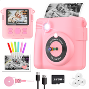 Byserten ABS-681 Kids 8MP Instant Print Portable Digital Cameras, Age 6-12 Pink