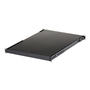 StarTech 1U Adjustable Rack Mount Shelf, Heavy-Duty Cold-Rolled Steel, 330 lb Load Capacity, 19.5-38 in Adjustable Depth, Black, ADJSHELFHD