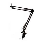 Audio-Technica AT2020 Cardioid Condenser Microphone Bundle with Suspension Boom Scissor Arm, 25-Foot XLR Cable, Pop Filter, Black