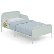 Delta Children Magic Magnet Toddler Bed with Customizable Magnets, Built-In Book Storage, Metal Frame, Safety Guardrails, Sage