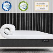 VALUXE 3 Inch Gel Memory Foam Mattress Topper, Queen, White