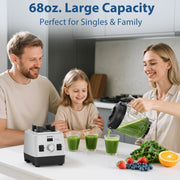 Aeitto 207C 1800W Professional Blender for Kitchen, 2L Smart Blender for Smoothies, 7 Preset Programs