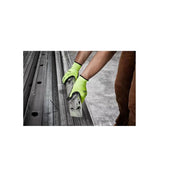 Milwaukee 48-73-8934B 12 Pk High Visibility Level 3 Cut Resistant Polyurethane Dipped Work Gloves, 2XL Yellow