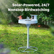 Birdfy Smart Bird Bath Pro with Dual-Lens 2K Camera, Solar-Powered Fountain, Adjustable Stand, Weatherproof Design, Blue, EPPAMBNI7303100
