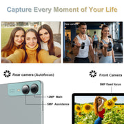 BAIWOYER F11 Tablet, 11-Inch 2K IPS Display, Android 14, Unisoc T616 Octa-Core 2.0GHz Processor, 18GB RAM, 128GB Storage, Triple Camera, Green, with Case, Pen, Keyboard