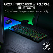 Razer BlackWidow V4 Low-Profile HyperSpeed Wireless Gaming Keyboard, Orange Mechanical Switches, Full Size, Black, RZ03-05270900-R3U1