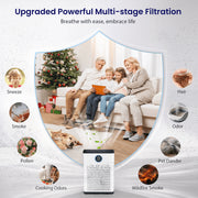 AIRFIRE AP307 Air Purifier, Medical Grade H14 HEPA Filter, White and Black