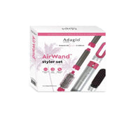 Adagio AirWand Styler Set - 5 Attachments - Hair Drying, Starightening Comb, Blowout Barrel, Crrling Burls.
